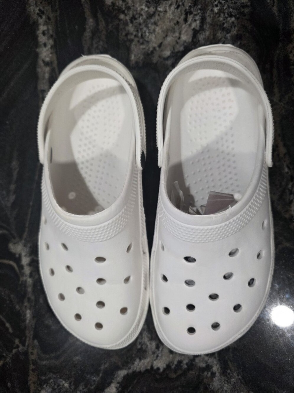White Comfort Clog Shoes. Size 9-10